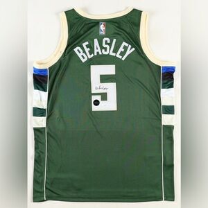 Malik Beasley Signed Bucks Nike Jersey (JSA)